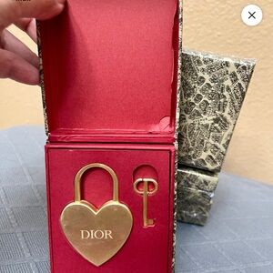 GWP Dior Gold Heart Lock and Key Set